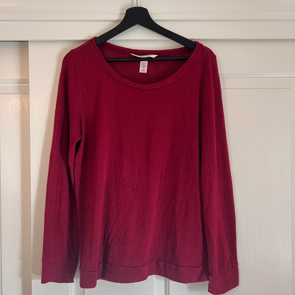 Victoria's Secret Rich Red Long Sleeve Tee